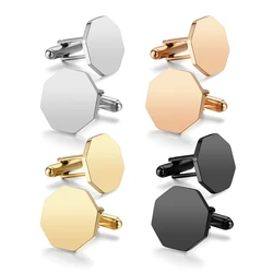 Mens Blank Cufflink Classic Stainless Steel Cufflinks Tuxedo Shirt Accessories Cufflinks Business Wedding Shirts Unique Jewelry