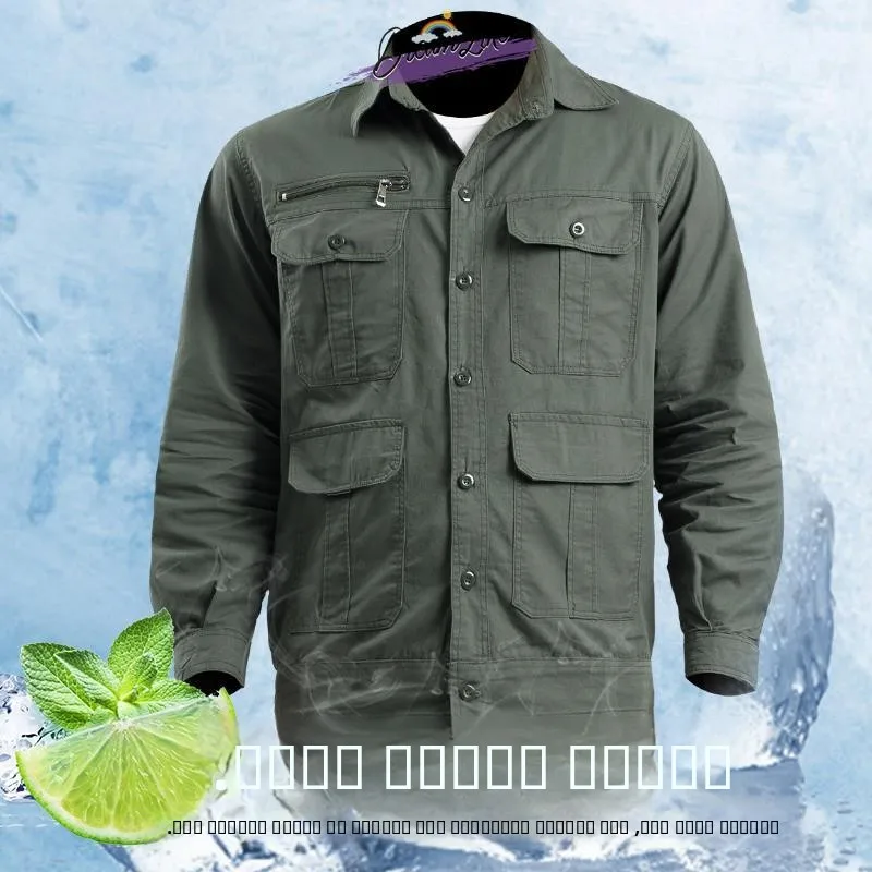 Conjunto de Uniforme de Trabalho Masculino de Verão em Algodão Puro para Soldagem, Anti-Queimaduras, Manga Longa Fina e Respirável, Proteção Laboral