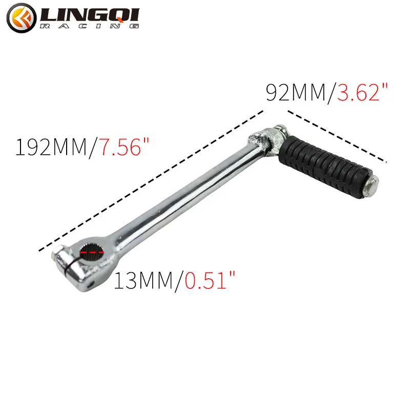LYNNCHI Motorcycle 13mm Mounting Hole Starting Lever Kick Start Starter Levers For 125cc 200cc 250cc Engine Dirt Pit Bike Parts