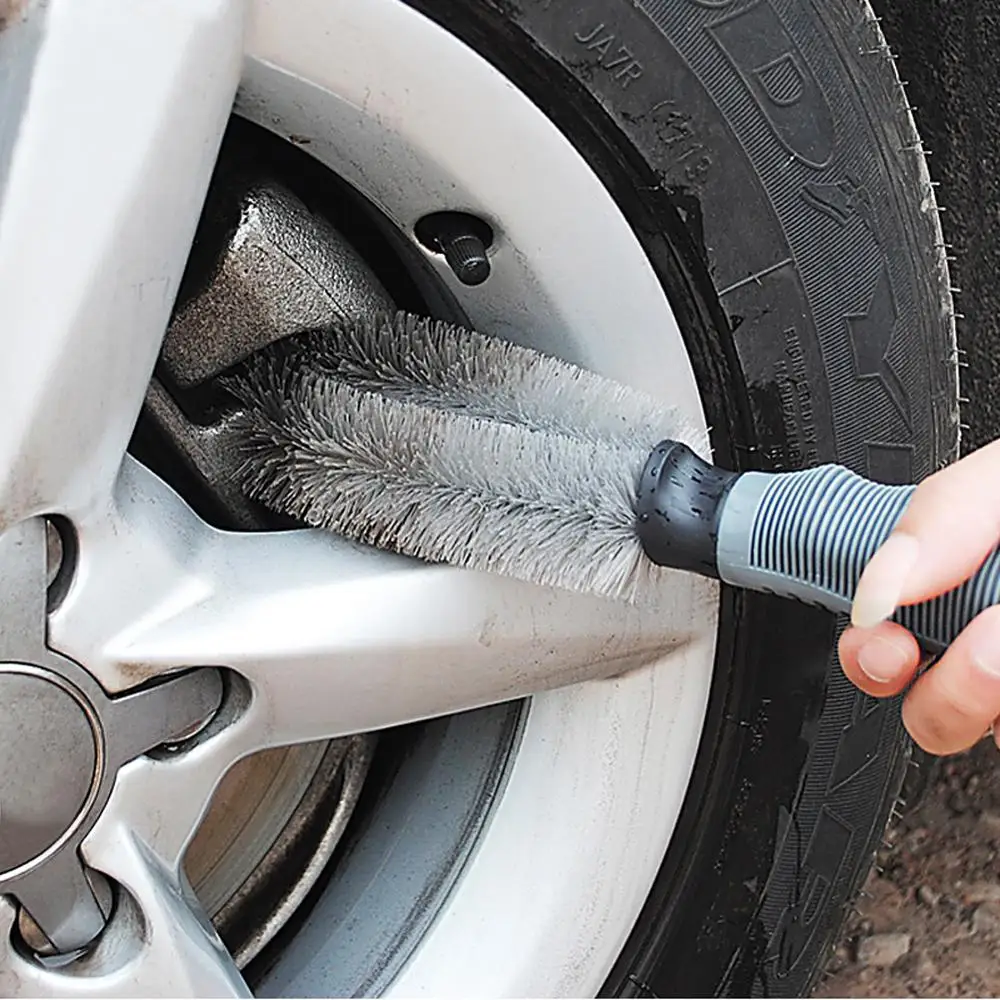 Car Spoke Truck Auto Care Motorcycle Wheel Brush Tire Rim Hub Clean Wire Wash Washing Cleaning Tool