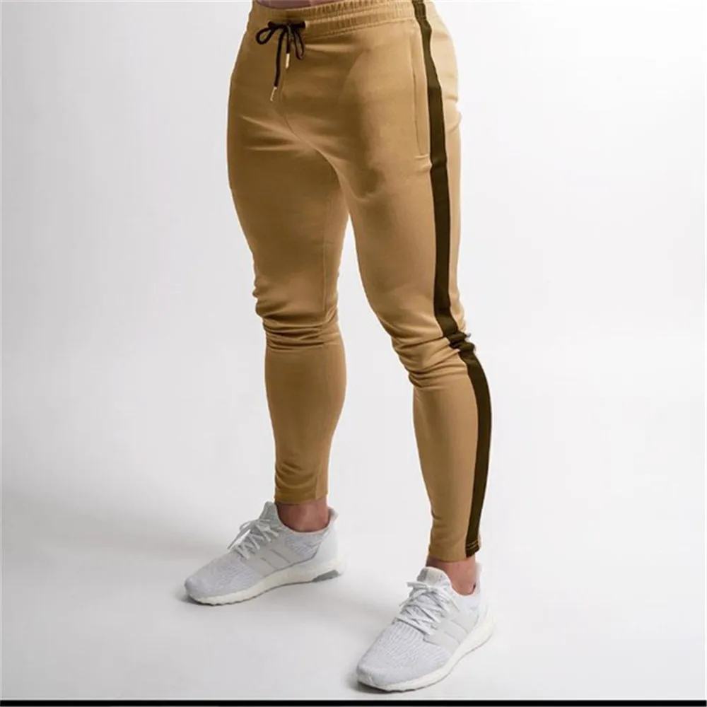 2023 Fashion Men Gyms Pure color Pants Joggers Fitness Casual Long Pants Men Workout Skinny Sweatpants Jogger Tracksuit Trousers