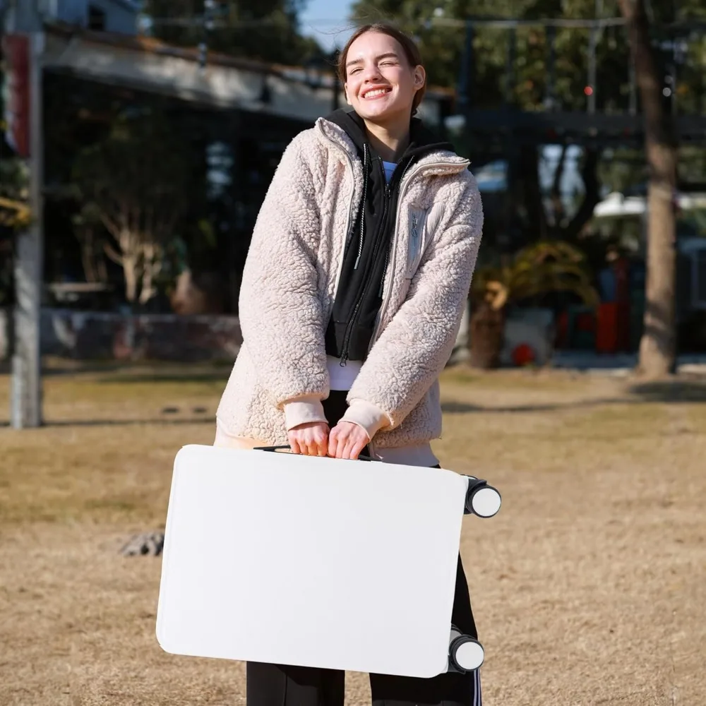 Durable Hardshell Spinner Luggage with TSA Lock, 20-Inch Wide Handle, Frameless Design, and Zipper Closure for Travel Convenienc