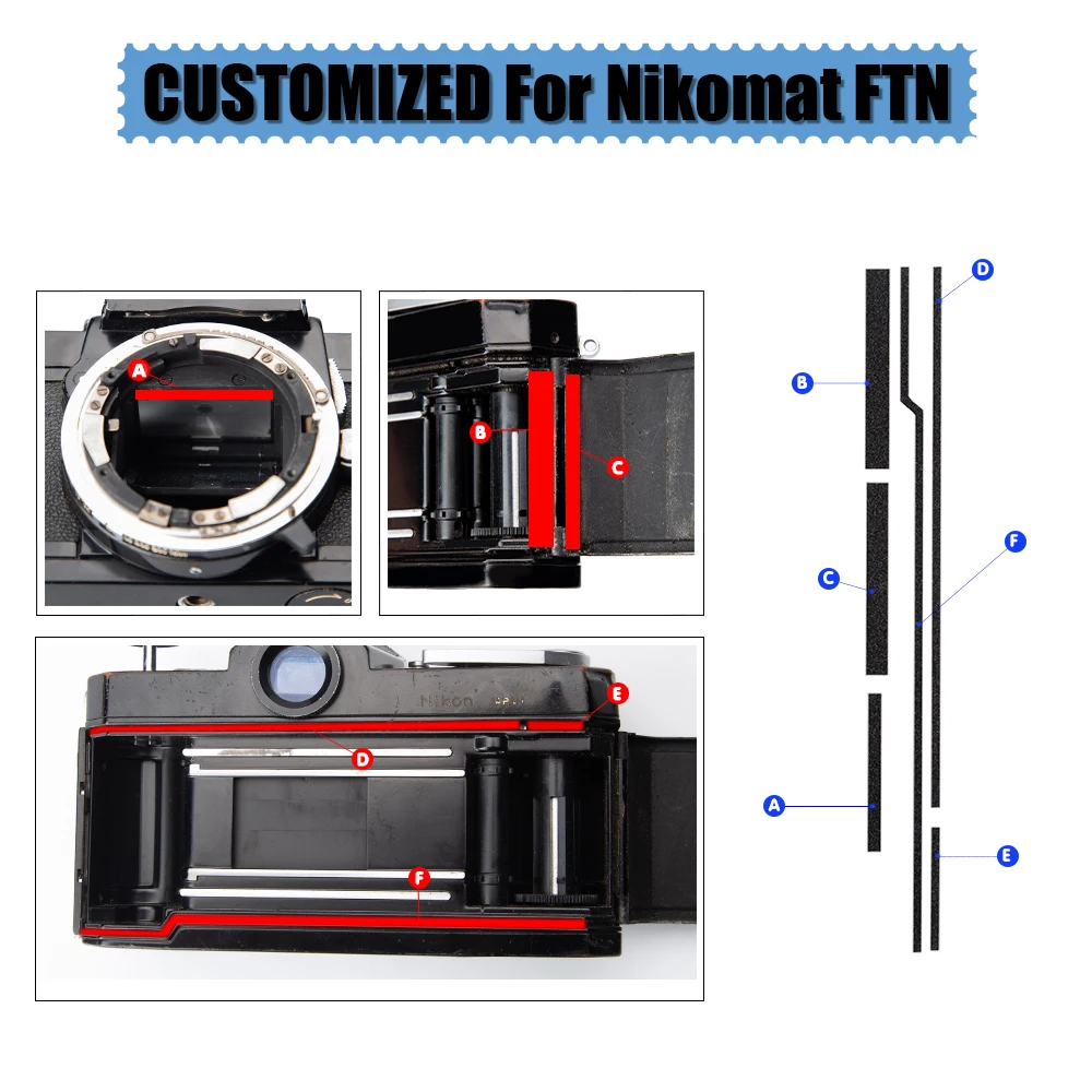 ضوء مانعة للتسرب الإسفنج رغوة عالية الكثافة ل Nikkormat FTN ضوء برهان ختم رغوة الإسفنج فيلم كاميرا إصلاح أطقم الملحقات #3