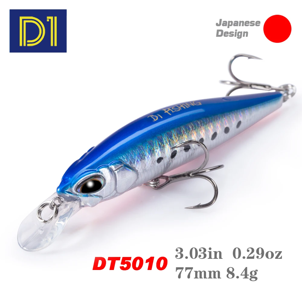 D1 Realis Minnow Fishing Lures 77mm 65mm 3pcs Best Price Suspending Sinking Hard Baits Wobblers For Pike Bass Fishing Tackle