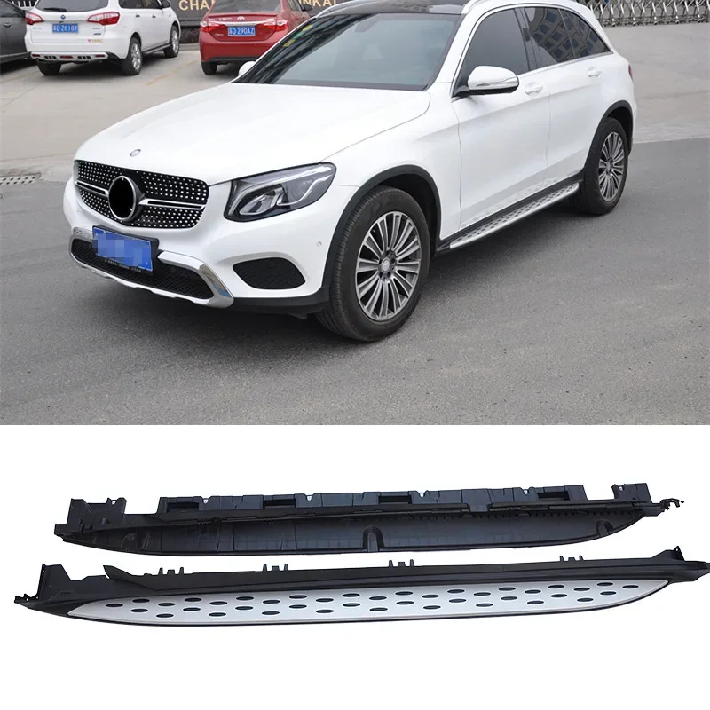 

klt-A-242- high quality Running Board for Benz GLC Class X253 GLC300 2016+ PP plastic+Aluminum Alloy Car side step