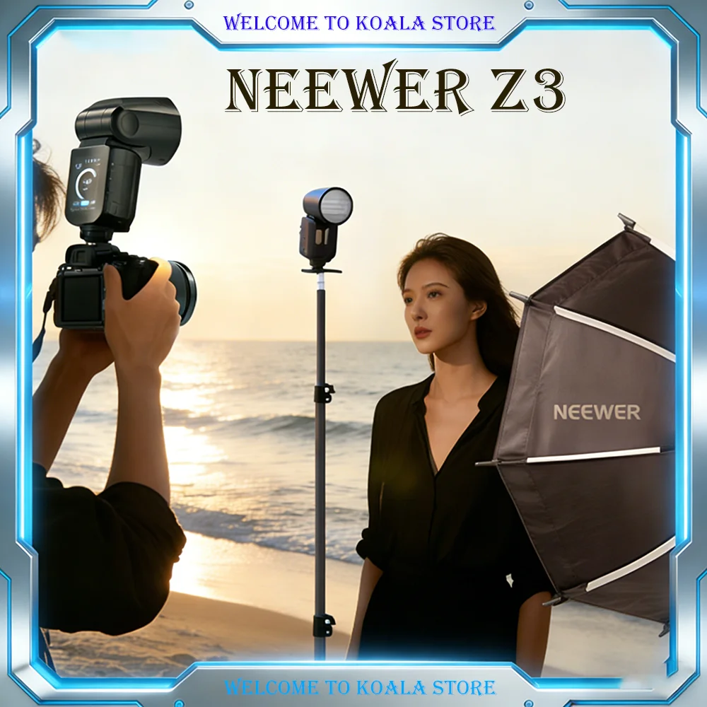 

NEEWER Z3 100Ws Round Head Flash Speedlite 2.4G TTL Wireless Flash with LED Display GN60 HSS for Canon Sony Nikon Fujifilm DSLR