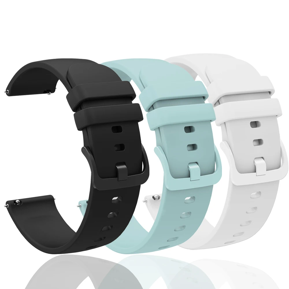 22mm Silicone Watchband for Fossil Gen 5 Carlyle HR/ Julianna/ Garrett/ Fossil Hybrid Watch HR Strap Band Bracelet