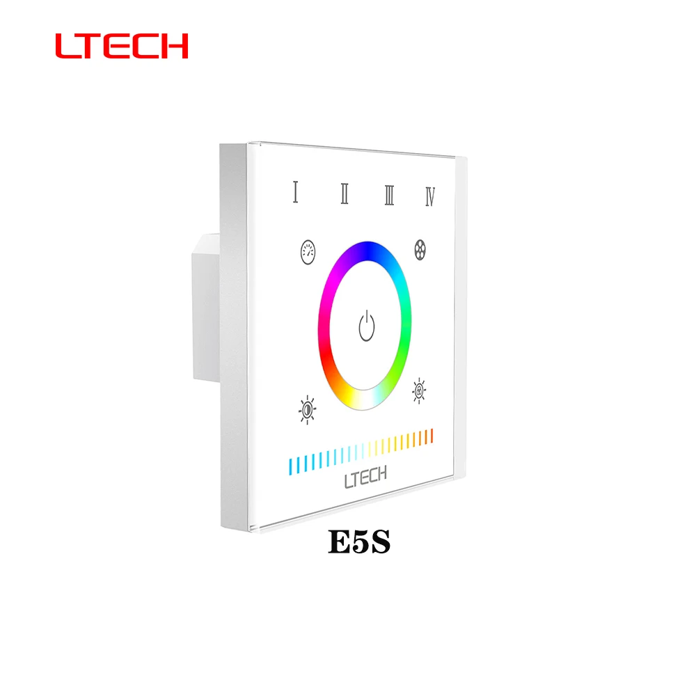LTECH E4 AC100-240V DC12~24V 2In1 Trailing edge (ELV) 0-10V RF2.4GHz PWM Single/Dual Color RGBW RGBWY Controller For LED Strip