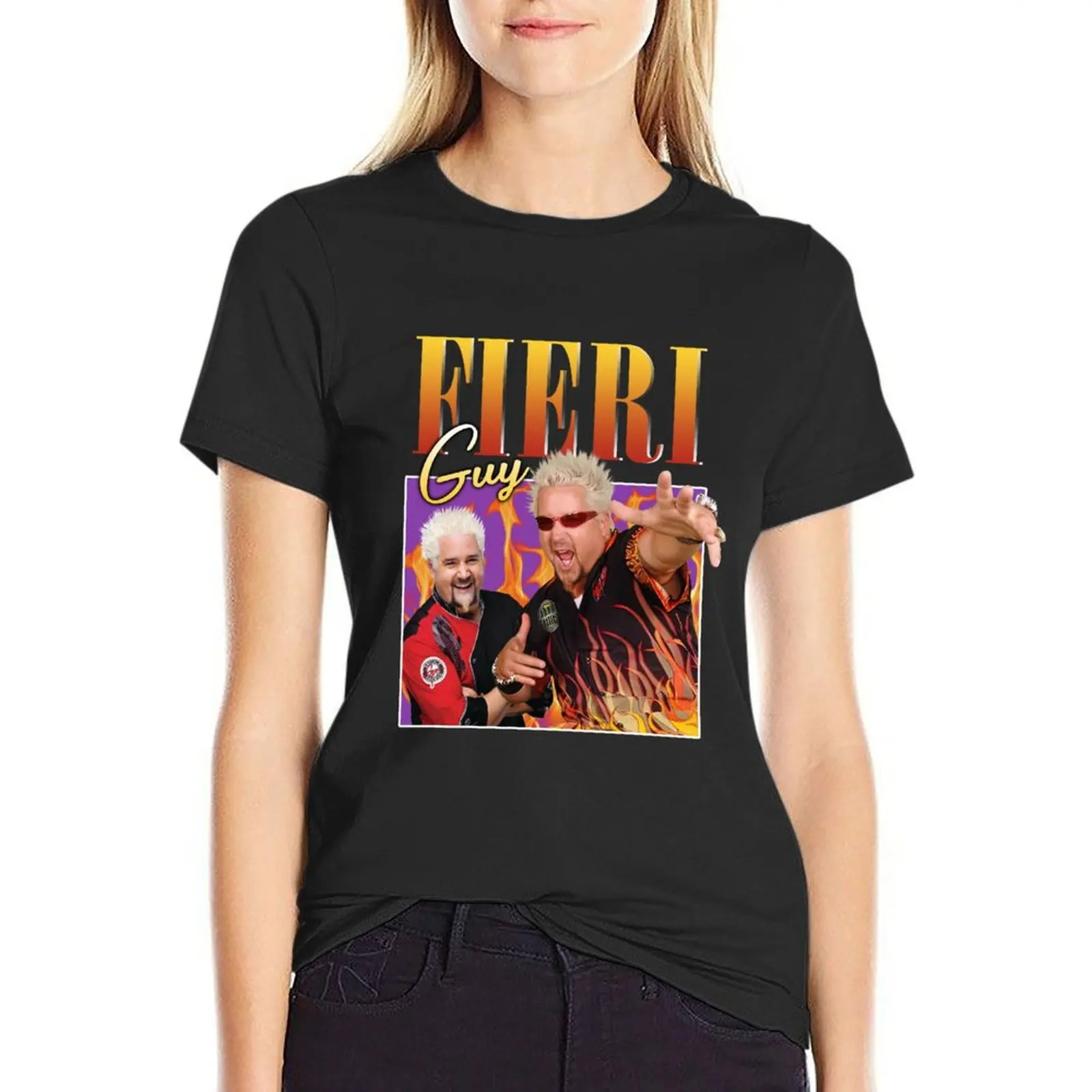 Guy Fieri Homage T-Shirt korean fashion shirts graphic tees Women's tee shirt