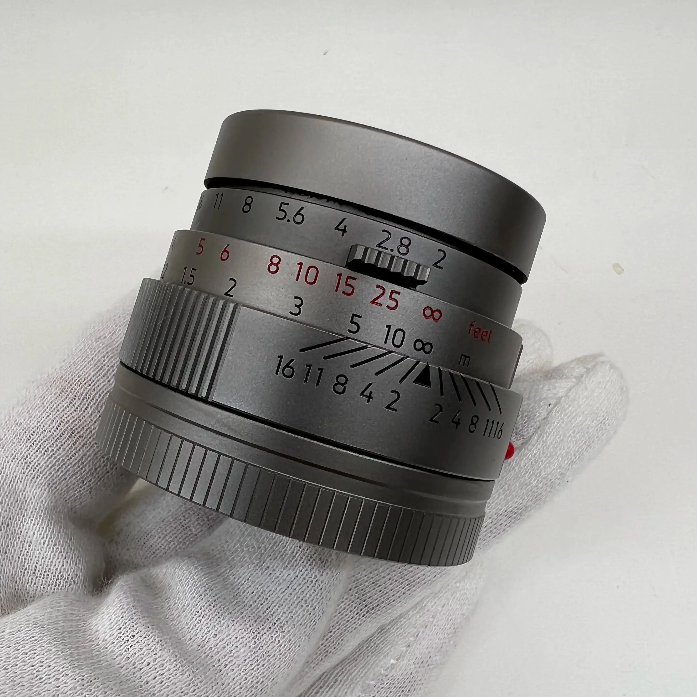 Light Lens Lab 50mm F2 Elcan Titanium Gray Camera Lens for Leica Summicron Leica M10 M11 M M3 M6 M240 M4 Lens leica m lens