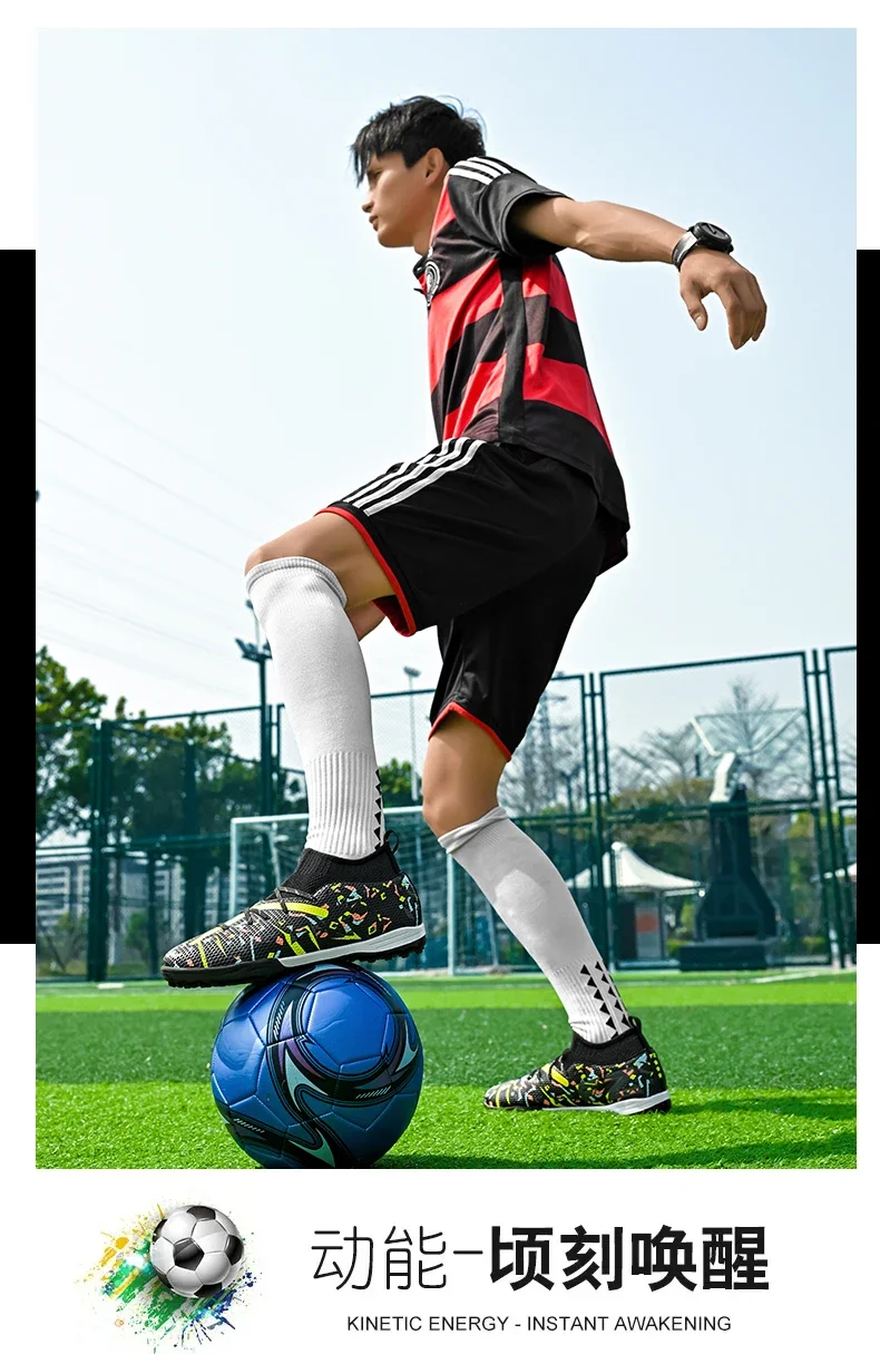 Fußballschuhe für Herren, professionelle Fußballschuhe, Outdoor-Futsal, Unisex, für Rasenplätze, atmungsaktiv, für Training und Wettkämpfe, rutschfeste Fußballschuhe für Gras. – Detail 11
