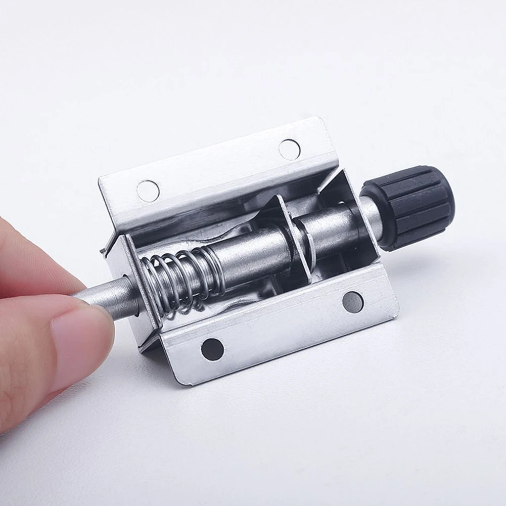 1PC Automatic Spring Latch Sliding Lock Bolt Stainless Steel Self-elastic Door Latch Bathroom Door Bolt Window Hardware