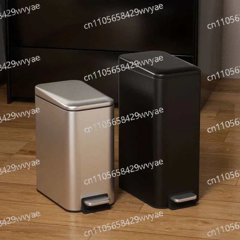 

Pedal Trash Can with Lid, Stainless Steel Anti Odor Toilet Trash Can, Modern Kitchen and Luxury Household Items