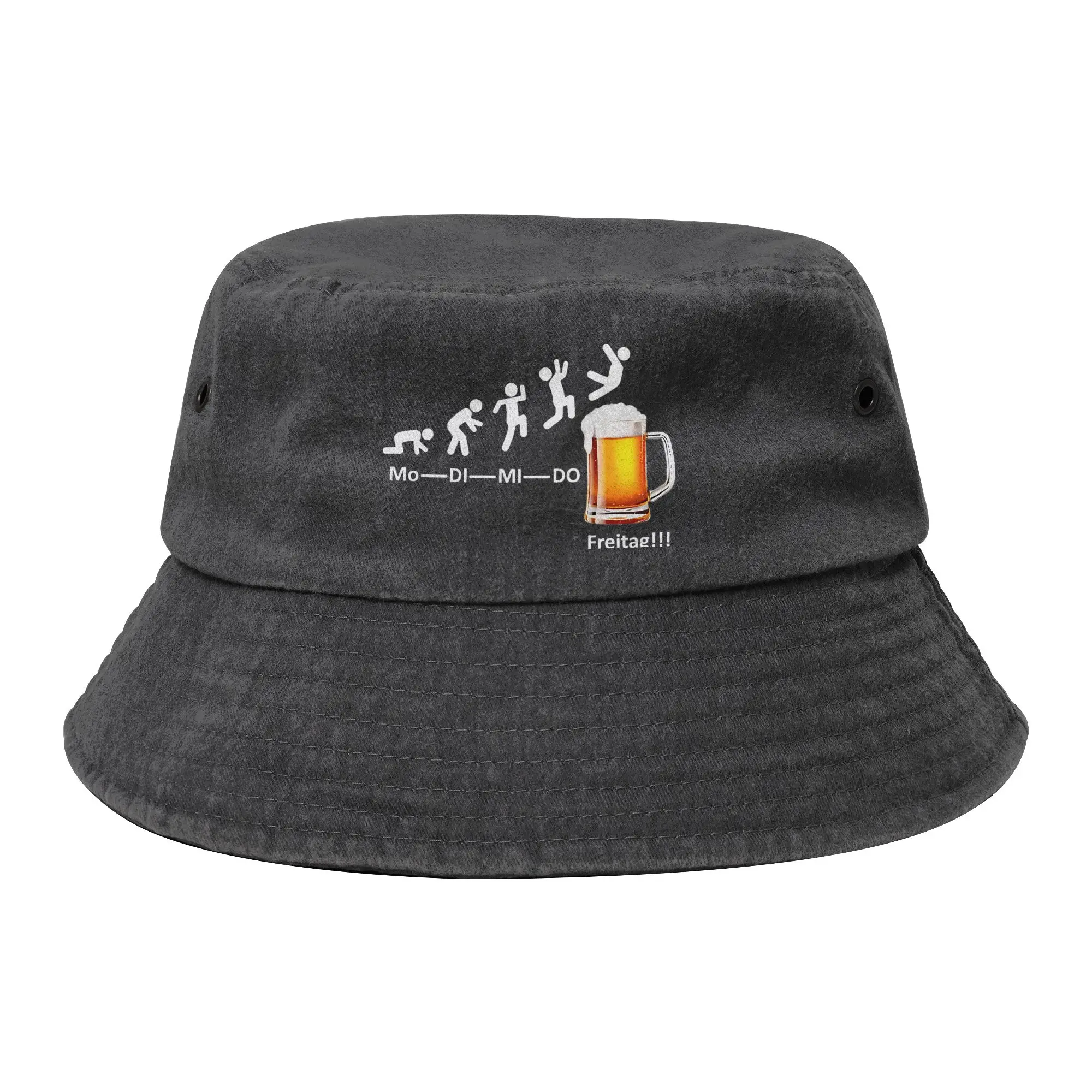 Men Women Distressed Washed Bucket Hats Friday Beer Beer Week Summer Beach Hatwear Vacation Fishing Hats  Boonie Hat