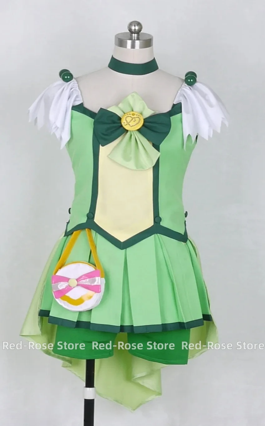 Glitter Force Midorikawa Nao Glitter Spring Cure March Dress Cosplay Costume Adult Deluxe High Quality