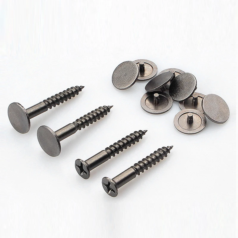 

10PCS High End Decorative Cover With Self Tapping Screws Wooden Furniture Fixing Accessories Self Tapping With Caps Screws