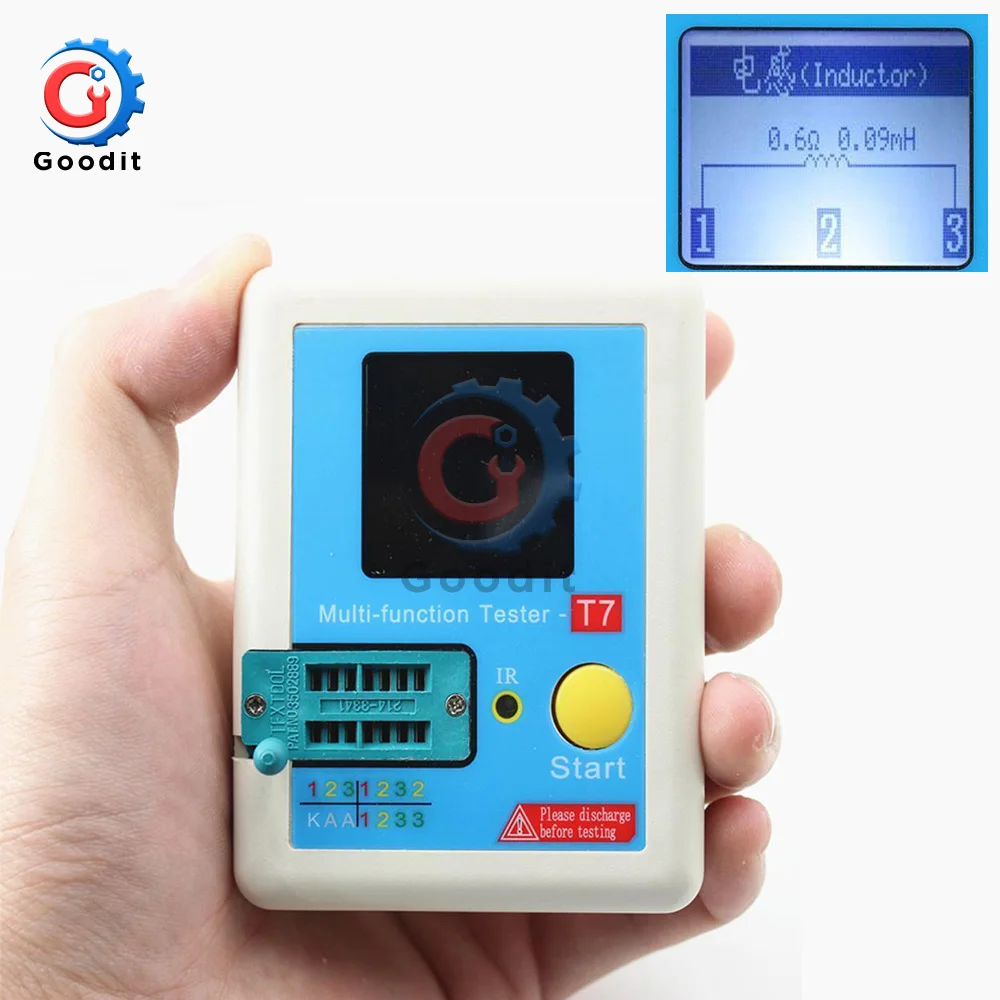 Imagem -04 - Multifuncional Tft Transistor Display Colorido Tester para Diodo Triode Capacitor Resistor Lcr-t7 3.5 160*128