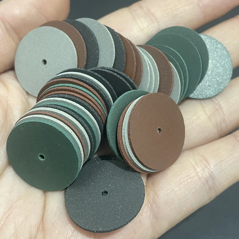 50Pcs 22*1mm +1 Mandrel Dremel Rubber Polishing Wheel For Metal Dental Jewelry Mini Drill Die Grinder Rotary Tools