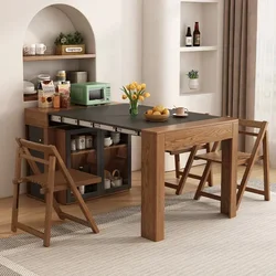 Modern Extendable Dining Table, Multi-functional Folding Wood Color ,Customizable Home Furniture ,Kitchen Table