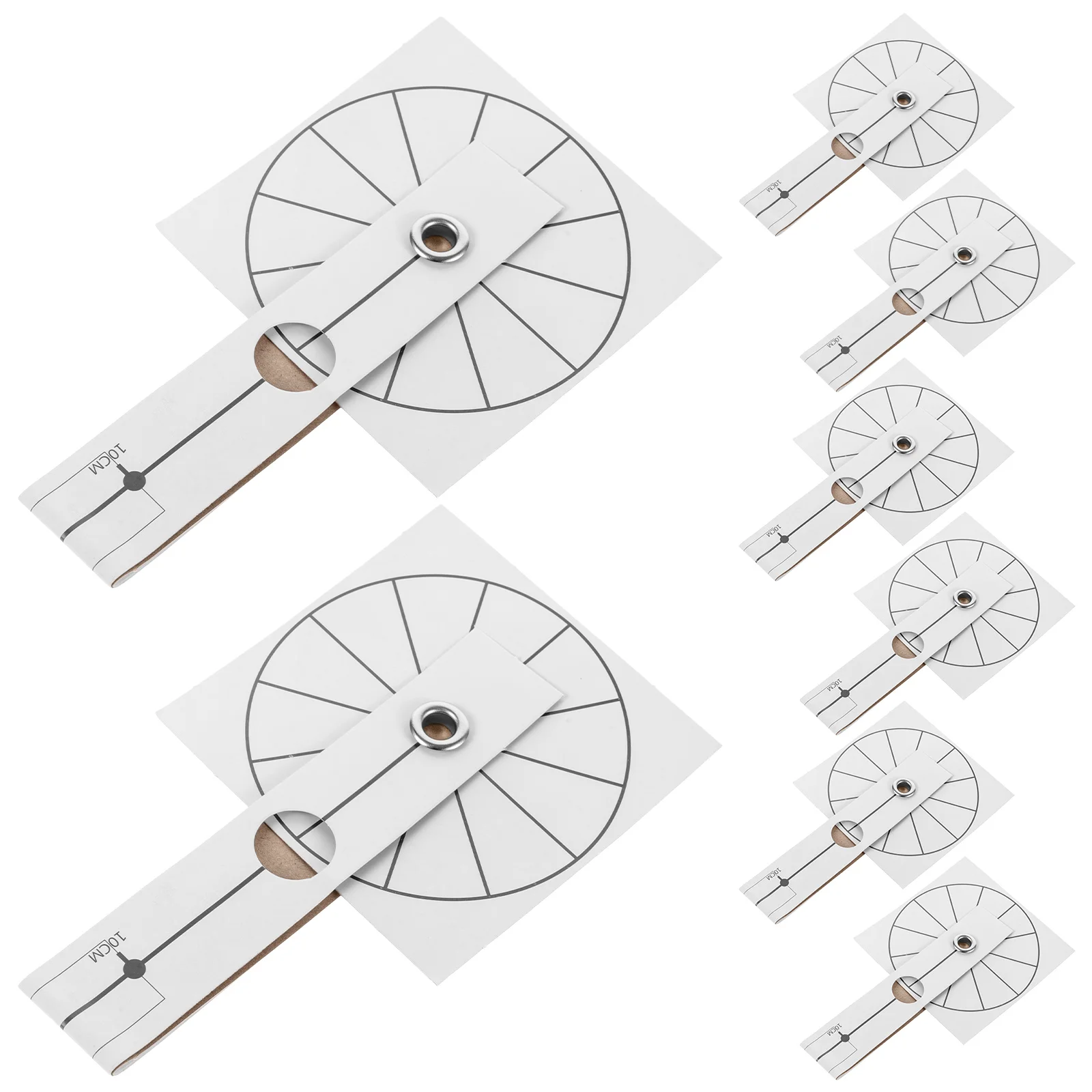 

8Pcs DIY Clock Assembly Ruler Paper Lightweight Graduated Scale Wall Clock Pointer Assembly Tool for Accurate Installation