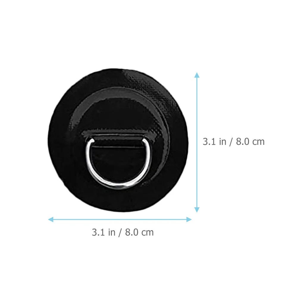 1Set Paddleboard D Rings Inflatable Kayak Accessories Strong Non-Rusting D Ring Pads with Stretch Rope for Outdoor Water Sports