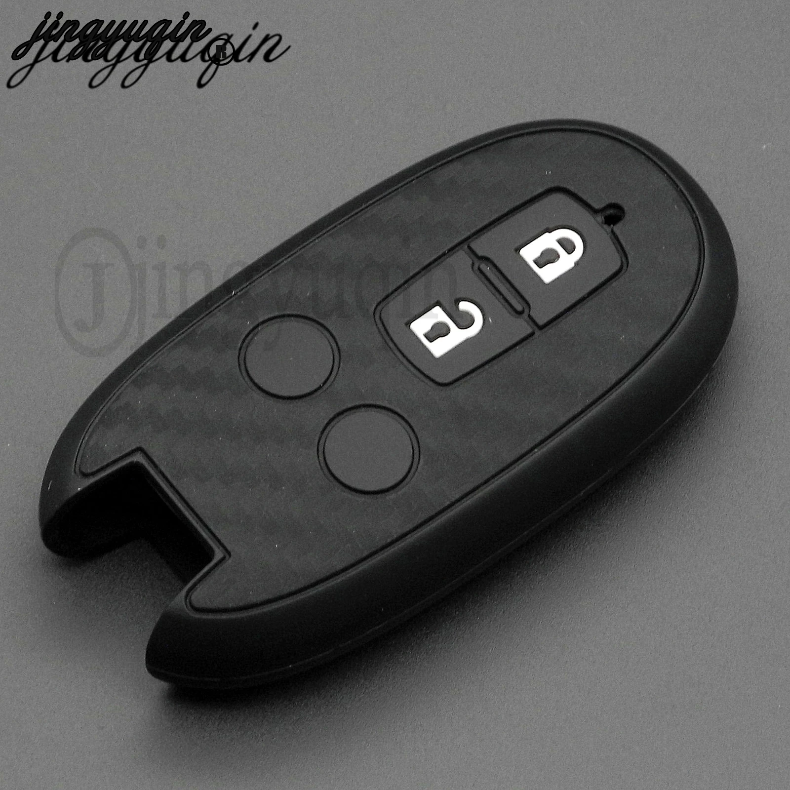 jingyuqin Rubber Funda LLave Carbon Fibre CASE Holder For Suzuki Stingray Alto Spacia Solio Wagon R MH23S MH34S Smart Key