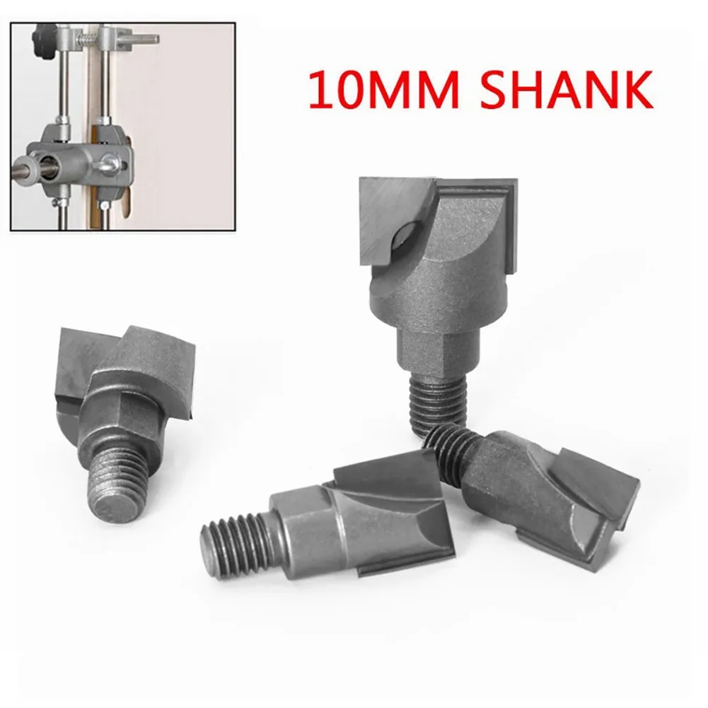 10mm Shank tungsteno Thread Mills CNC Bottom Cleaning Router Bit Door Lock Slotting fresa strumenti per la lavorazione del legno