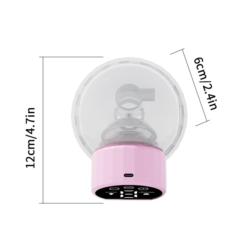 Draagbare handsfree borstkolf met uitgebreide batterijduur en LED-scherm