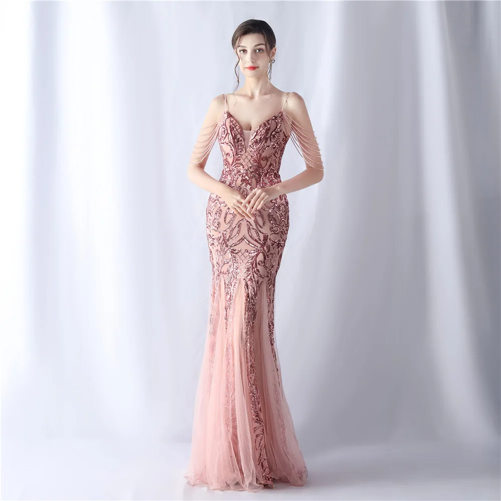 Formal Dresses for Prom Wedding Party Dress Evening Luxury 2023 Elegant Pretty Women\'s Special Events Long Cocktail Sequin