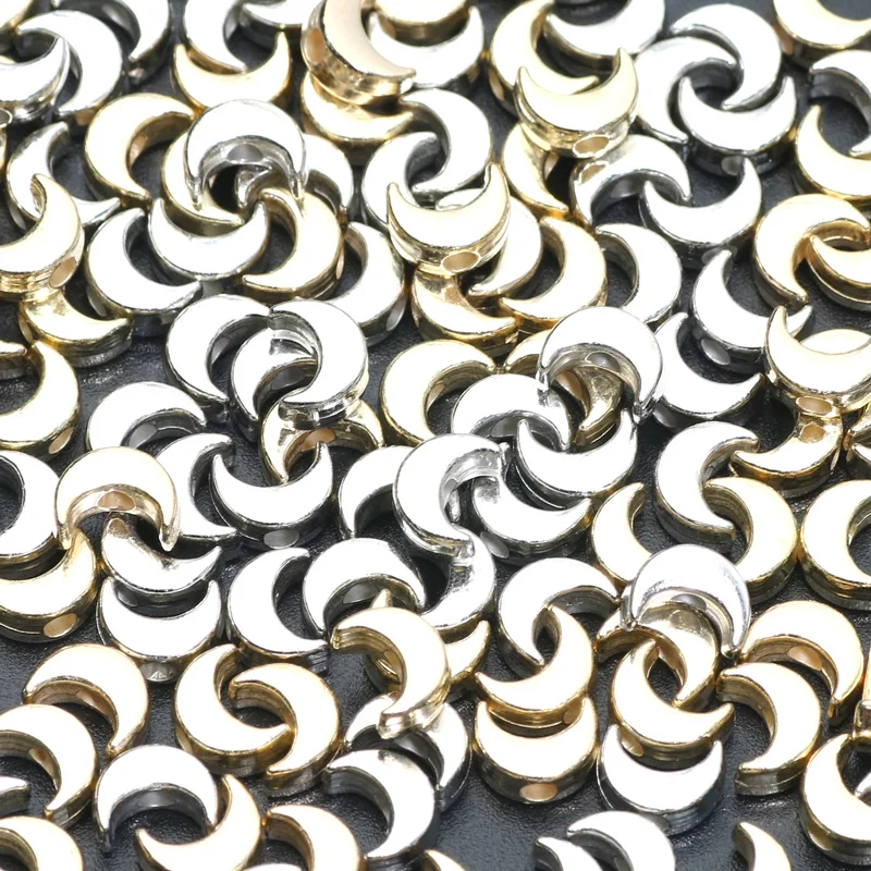 100 sztuk 5x7mm CCB Charm Moon koraliki akrylowe luźne koraliki dystansowe do tworzenia biżuterii Diy bransoletka akcesoria naszyjnikowe — zdjęcie 5