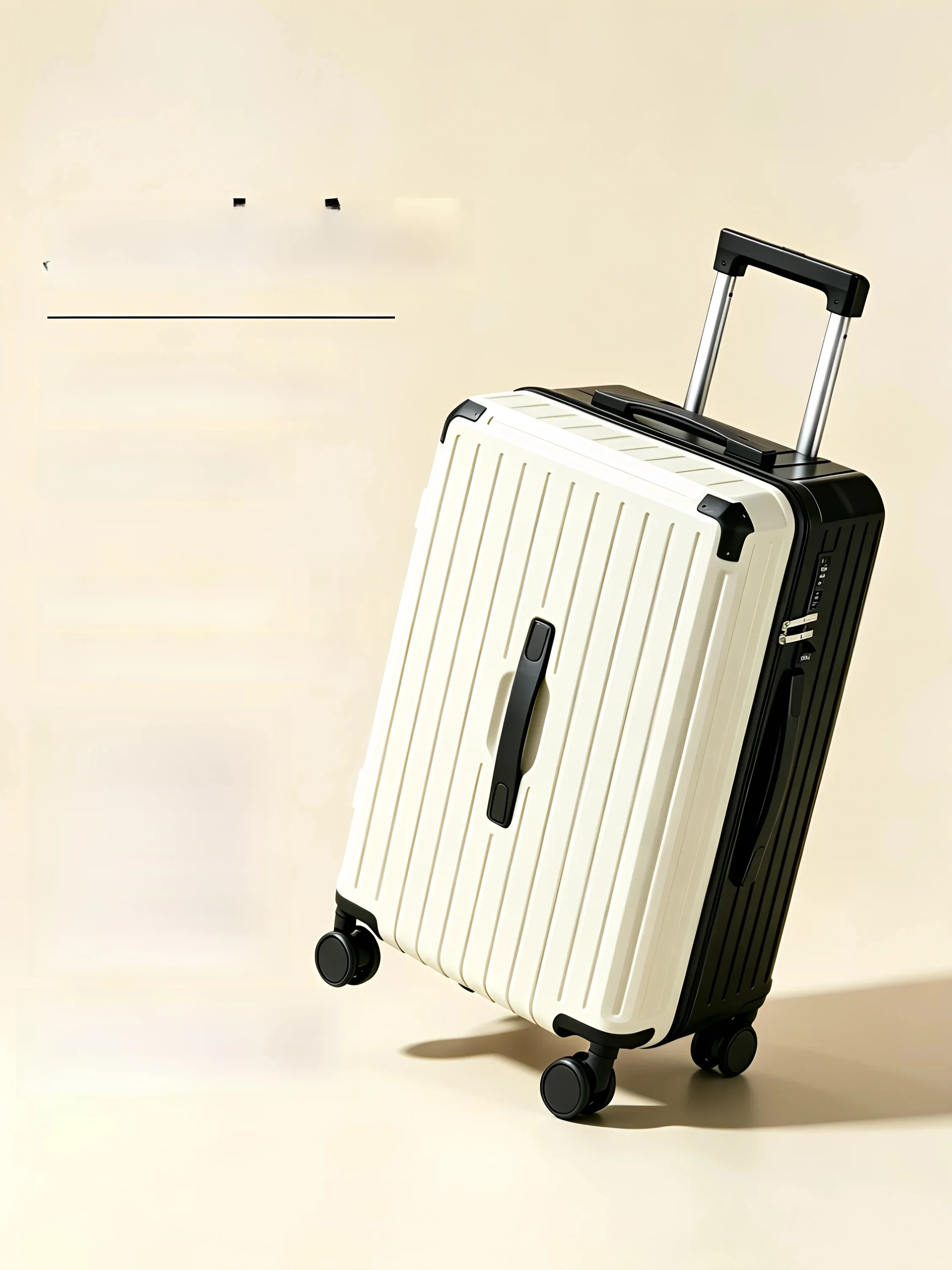 large-capacity-three-seven-split-travel-suitcase-women's-high-aesthetic-color-block-pullman-durable-password-travel-case