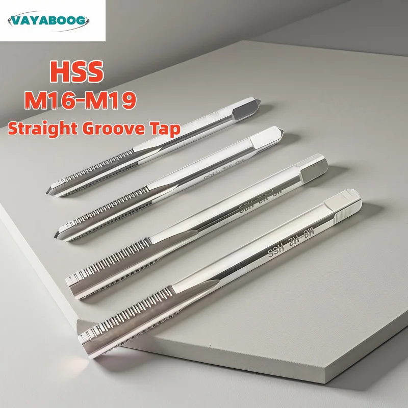 1PCS High-Speed Steel (HSS) Straight Grooved Tap Set M16X1.25X1X0.75 M17 M18 M19X1.75X1.5X2.5X2X0.5 for Precision Threading Work