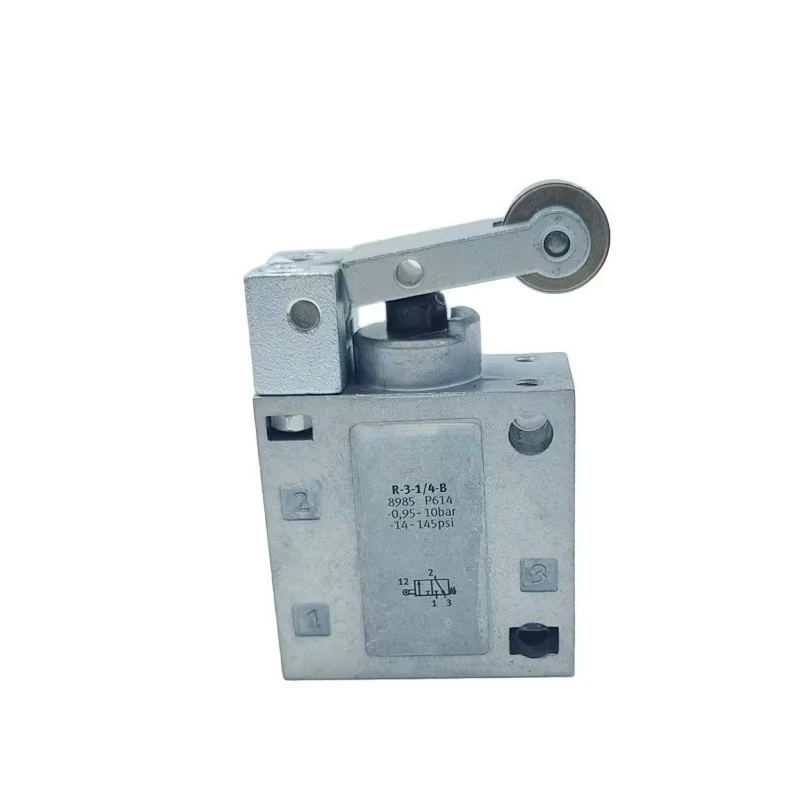 R - 3-1/4 - B 8985, Roller Bar, 3/2 NC, G 1/4 Female, Air, 600 L/min, - .95 To 10 Bar