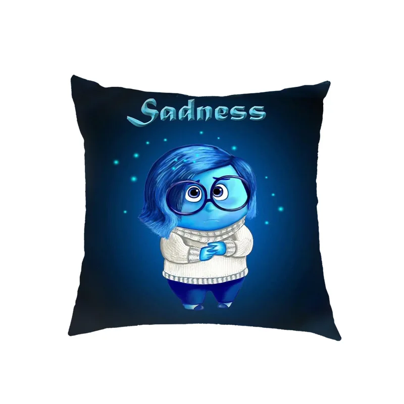 Disney Inside Out 2 Anime Peripheral Envy Anger Anxiety Disgust Pillowcase Sofa Cushion Waist Pillowcases Gifts for Children