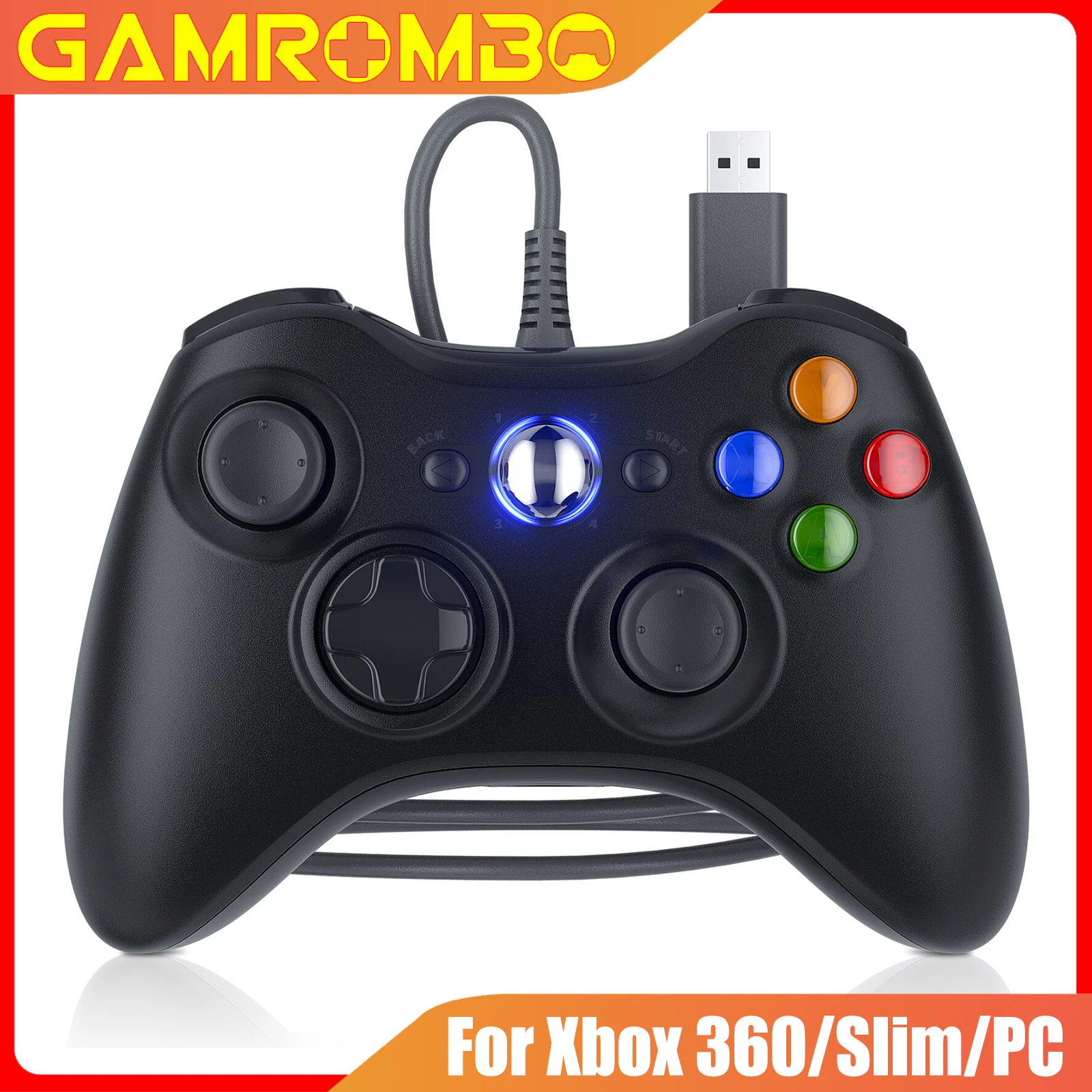 

GAMROMBO Game Controller For Xbox 360/Slim/Windows7/8/10 Gamepad Wired/Wireless Controle Joystick Dual Vibration Gaming Rocker