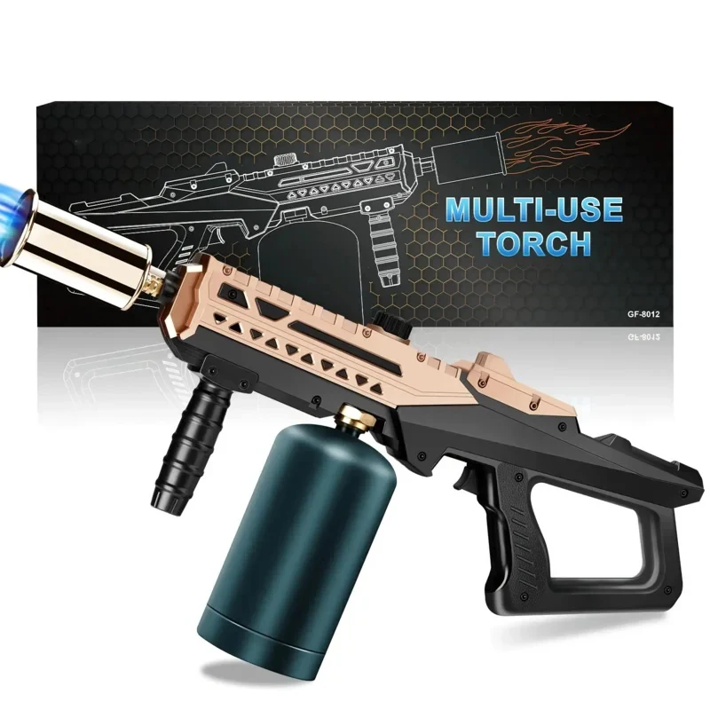 Multi-Use Tactical Torch Gun, Adjustable Flame Camping Lighter for BBQ, Cooking & Outdoor Survival