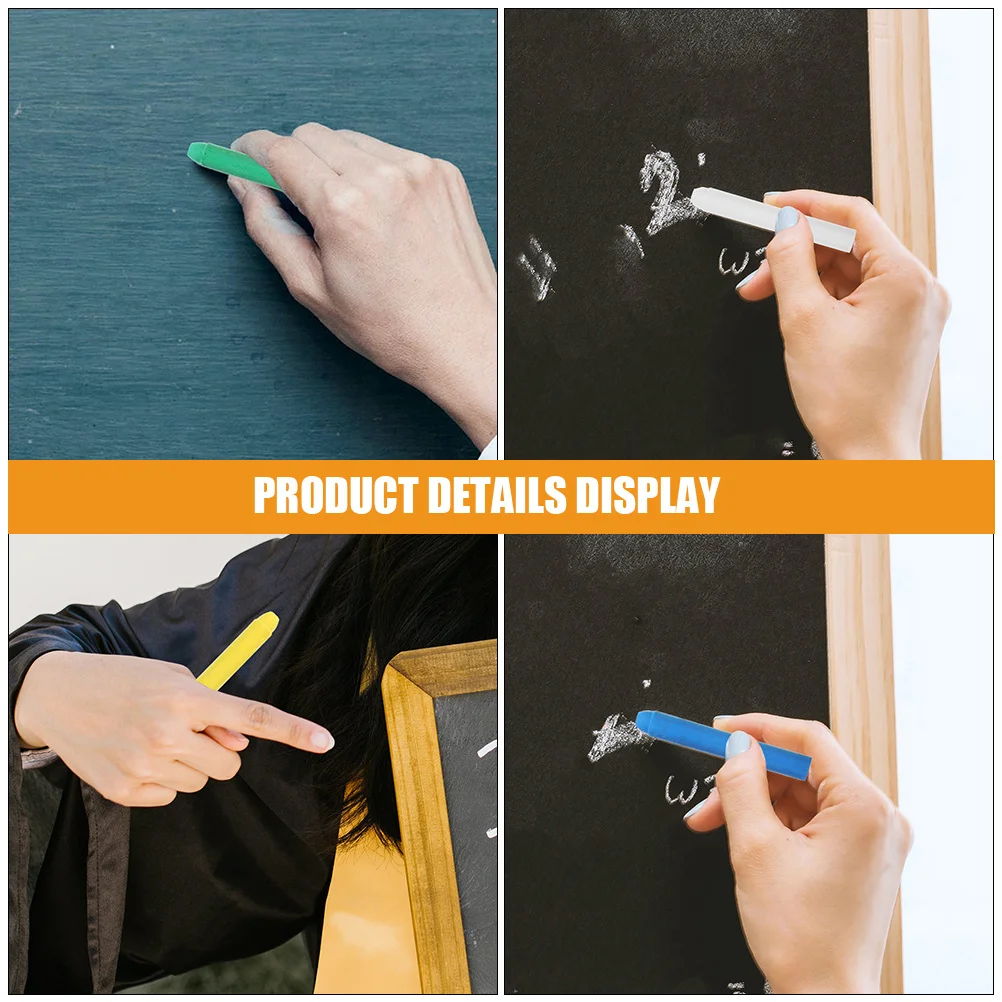 12Pcs Multifunctional Erasable Solid Chalks Portable for Indoor Outdoor Use Great for Teachers Artists Beginners
