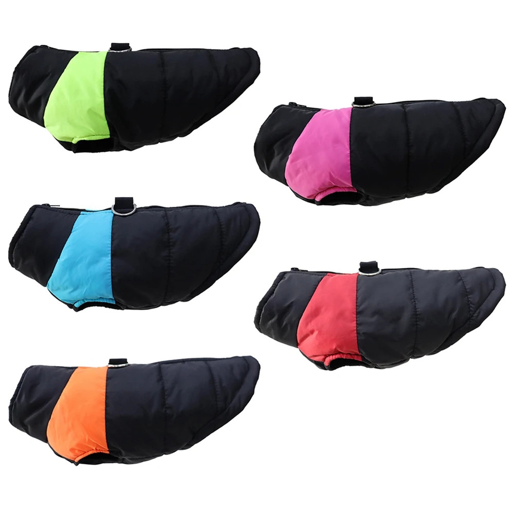 Waterproof Pet Dog Puppy Vest Jacket Winter Warm Dog Clothes Pet Padded Vest Zipper Jacket Coat For Small Medium Large Dogs