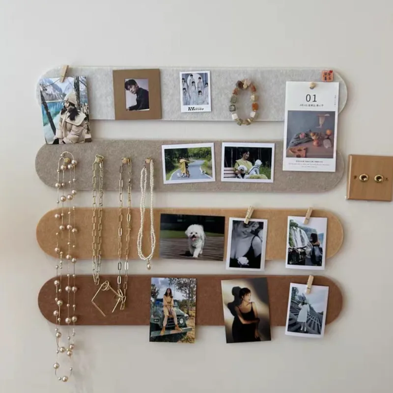 Ins-Style Photo Wall Felt Board, Self-Adhesive Organizer for Polaroid Photos Keys Multi-Functional Decor Kindergarten Shop Wall - view 3