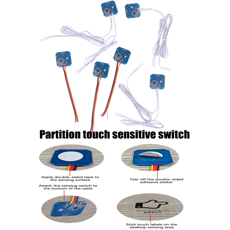 

Регулируемый сенсорный переключатель 5-24 В 3A-дерево/стекло/акриловое проникновение, датчик ручной развертки для умного шкафа/офисного светодиодного освещения