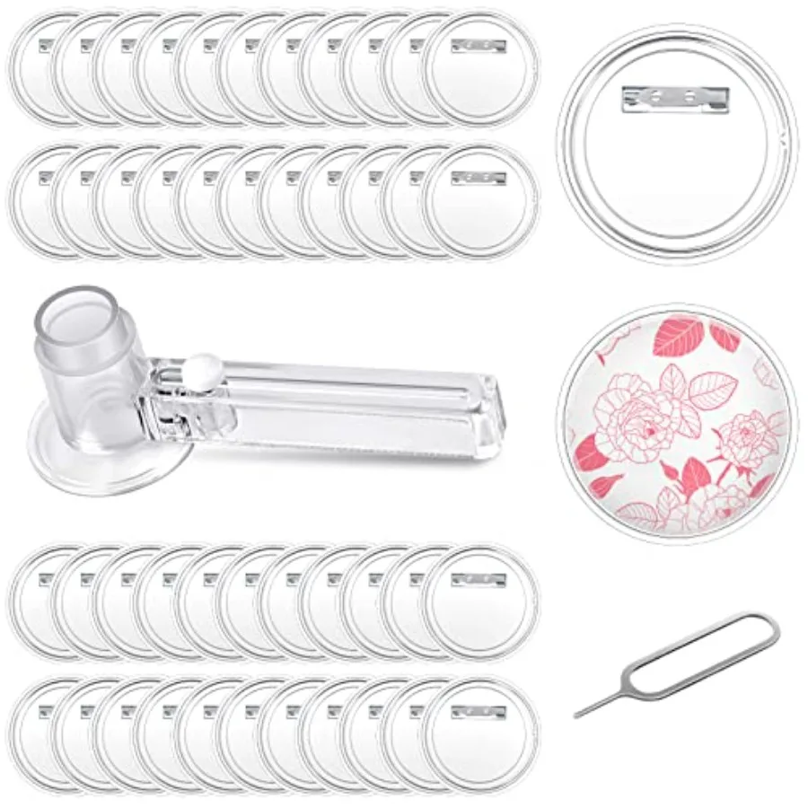 

50 шт. акриловый дизайн, значок на пуговицах, набор прозрачных булавок для пуговиц, круглый резак для поделок на вечеринку и поделок из бумаги, мероприятий Ma