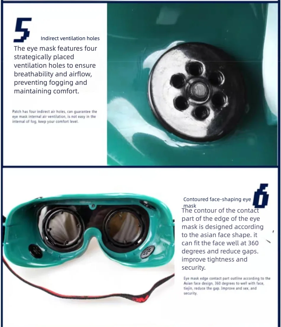 3M 10197 Schweißbrille W5 Schutzbrille mit Kratzschutzbeschichtung, Sicherheits-Augenschutz, hochklappbare Brille für Gasschweißen, Löten, Schneiden – Detail 3
