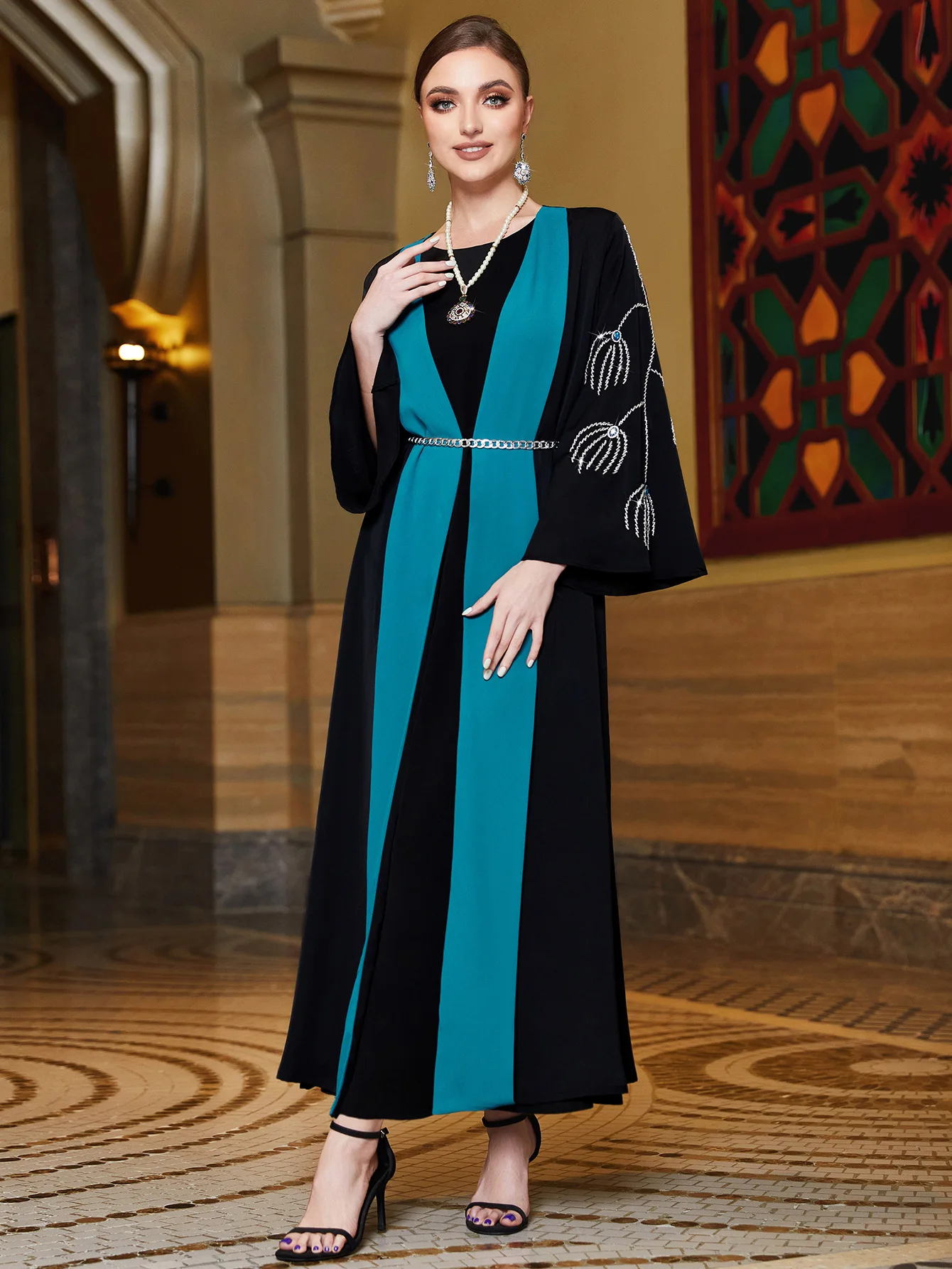 Women\'s Open Abayas, Dubai Kaftan, Turkey, Islam Muslim Dress, Djellaba Caftan, Female Robe, Longue Kimono, Femme