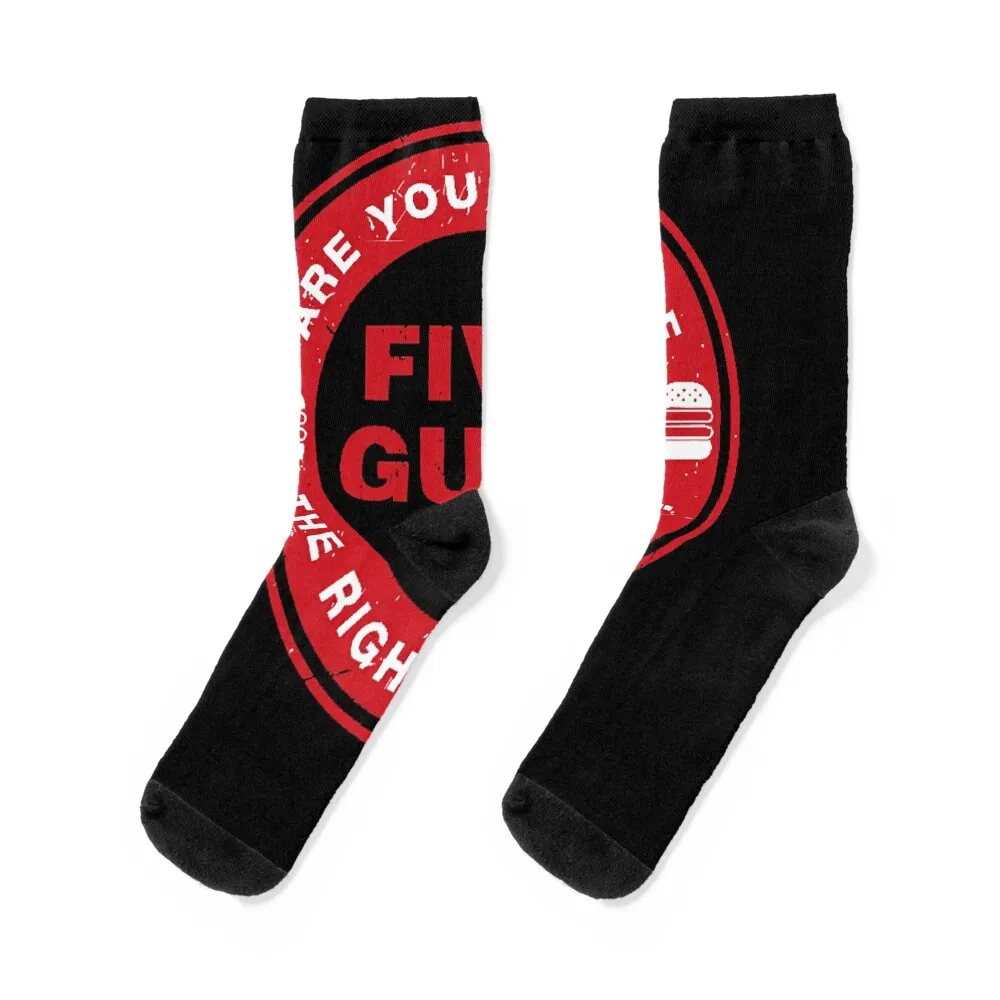 five guys burgers and fries Tri-blend Socks hiphop warm winter soccer anti-slip Mens Socks Women's