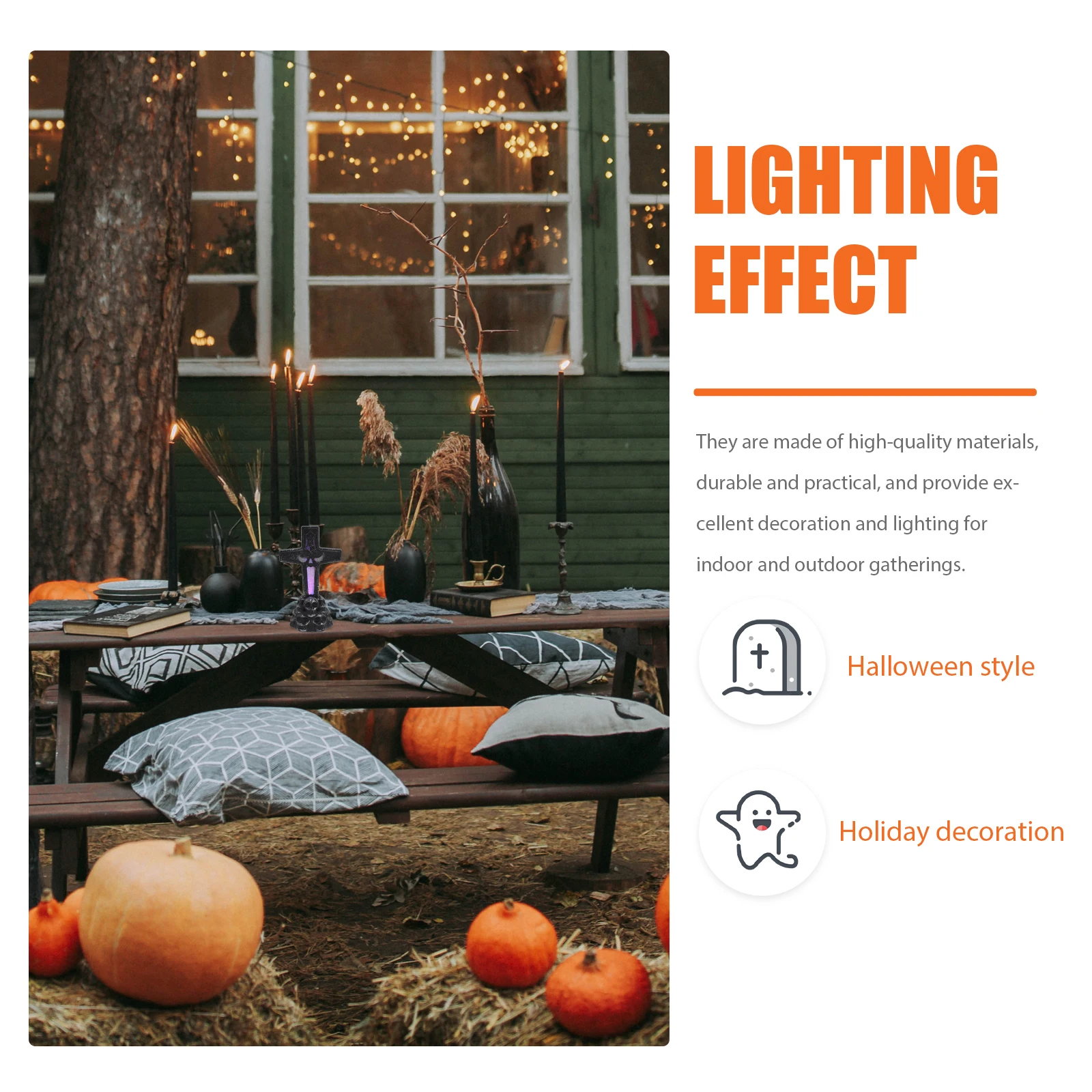

4 Pcs Glowing Night Light Halloween Decoration Layout Prop Decorate Decorative Props Abs Lamp for Festival Adornment Party