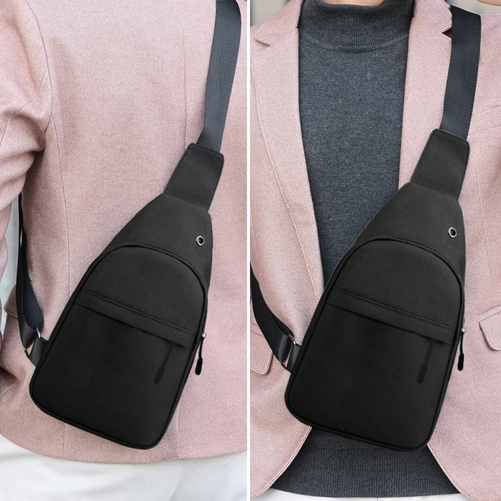 Men's Chest Bags Casual Waist Bags Small Short Trip Travel Carry Pack Anti-theft Shoulder Crossbody Bag USB Holiday Handbags