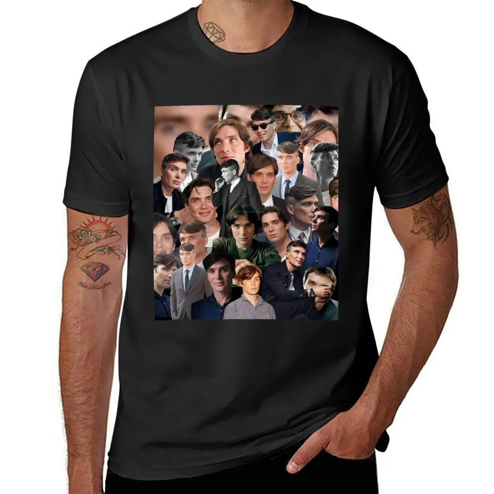 cillian murphy photo collage T-Shirt blanks funnys korean fashion mens graphic t-shirts