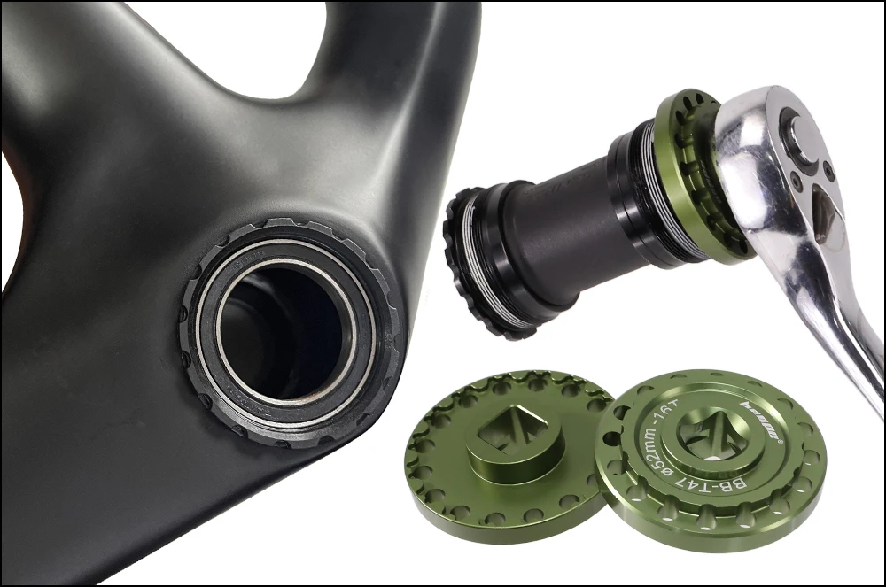 HEPPE Fahrrad T47 Tretlager Installation und Entfernung Schlüssel Fahrrad Tretlager Schlüssel für 52mm 16T T47 BB Reparatur – Detail 5