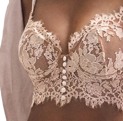 KUCLUT French Eyelash Lace Bralette Women Bra underwear Push up Female Sexy Lingerie Mesh Flower Embroidery Backless Vest