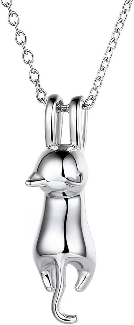 

Elegant Cat Pendant Hypoallergenic Chain Cute Animal Design for Woman Ideal for Gift